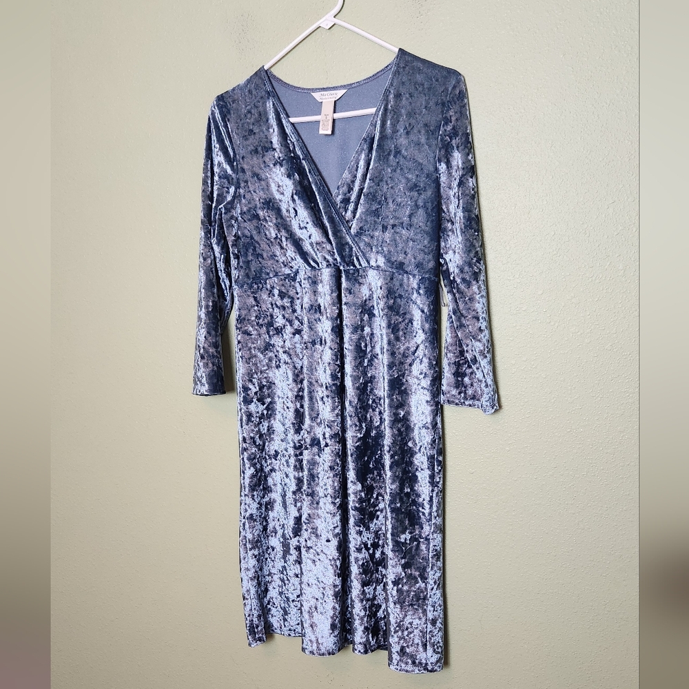 Ma Cherie Maternity Crushed Velvet Dress Size Small